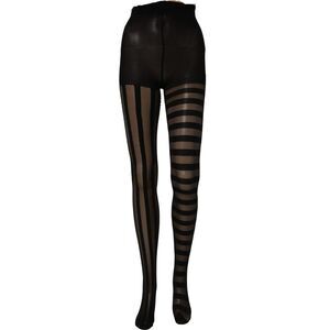 Dolce & Gabbana Black Stripes Tights Stockings Pantyhose Women's Socks